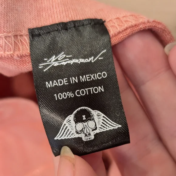 Civil Regime Cropped Distressed Flame Tee  No Tomorrow NWT Size Large - Picture 5 of 10